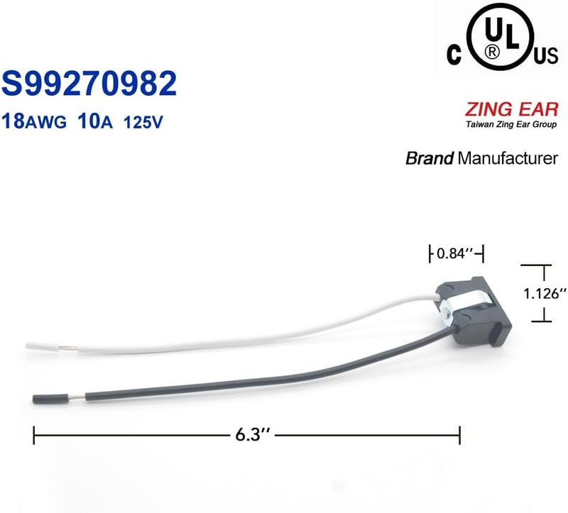 XCZZ S99270982 مخرج لمروحة العادم من بروان، 10A، 125V، 18AWG - Image 3